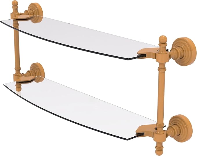 Retro Wave Collection Two Tiered Glass Shelf