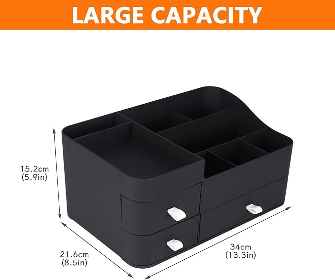 Cologne Organizer for Men, Perfume Organizer, Cologne Stand, Makeup Holder, Bathroom Counter Storage, Bathroom Decor, Gifts for Men, Black