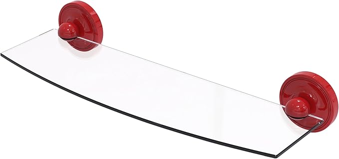 Allied Brass PR-33/18-FER Prestige Regal Collection 18 Inch Glass Shelf, Fire Engine Red