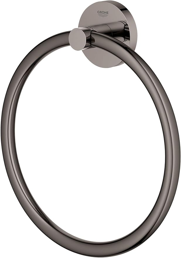 GROHE 403652431 Essentials 8" Towel Ring, Matte Black