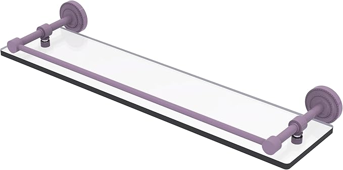 Allied Brass Dottingham Collection Single Glass Shelf with Gallery Rail