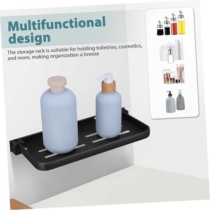 Healifty Bathroom Shelf Multifunctional Storage Metal Material Drainage Space-Saving Modern Design