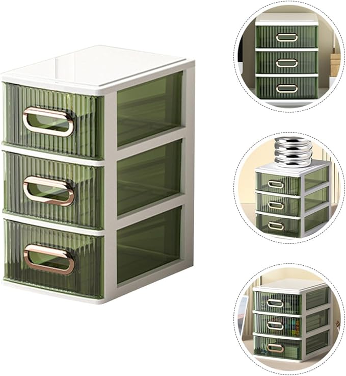 Multi-function Desk Organizer Drawer Type Storage Box for Cosmetics and Stationery Desktop Storage Organizer for Office Bedroom and Bathroom Clean