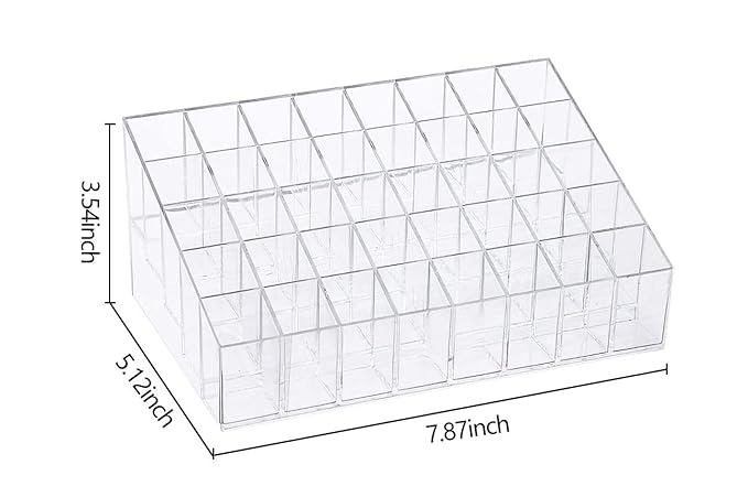 HBlife Lipstick Holder - 40 Space Clear Acrylic Lipstick Organizer Display Stand for Cosmetics, Makeup, Brushes, Bottles and More