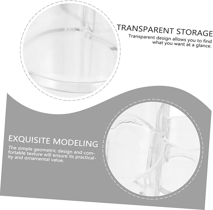 1pc Transparent Makeup Brush Holder Creative Cosmetic Tool Container Pen Storage Box for Eyeliner Lipstick and Office Supplies Organization