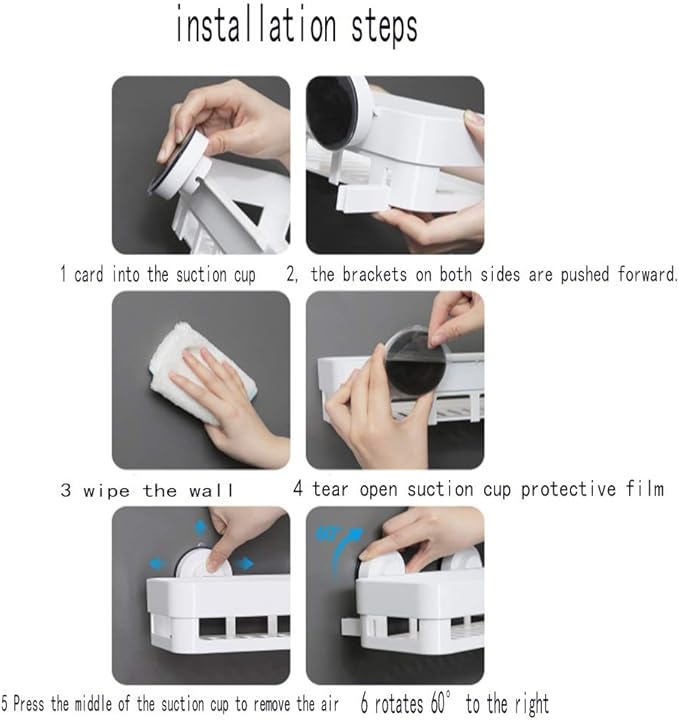 AGYH Bathroom Shelf Wall-Mounted Suction Cup Free Punching Bathroom Storage Rack (Size : Style1)