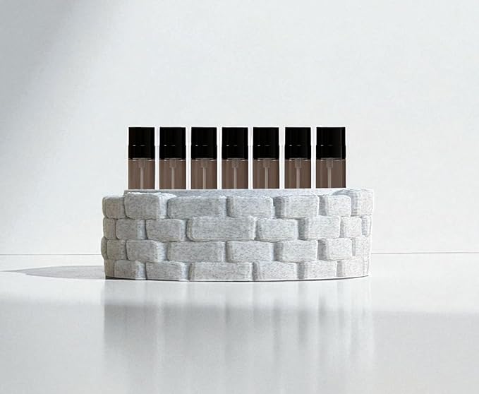 BrickBlock Perfume Sample Organizer ?€? Stone?€?Brick Texture & Vial Display Stand ?€? Modular Brick?€?Tray for Scent?€?Bottle 2ml and 8?€?ml Vials, Vanity or Dashboard (8ML Scent Bird/Subscription Size)