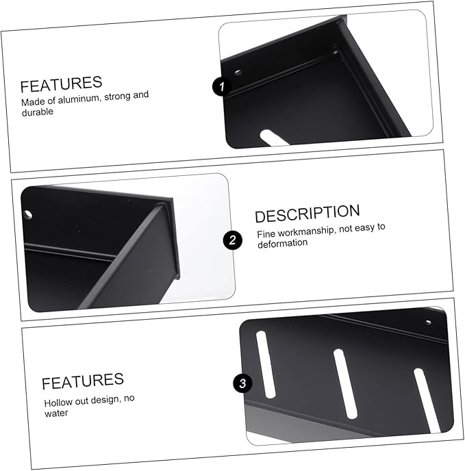 Cabilock Bathroom Storage Rack Toilet Shelf Wall Hanging Corner Shelves Easy Install Space