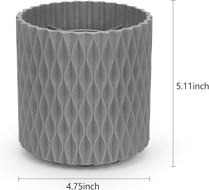Makeup Brush Holder 360° Rotating Makeup Organizer 5 Slot Makeup Brushes Cup Pen Holder for Vanity Decor, Desk Storage Container, Bathroom Countertops,Large Capacity Cosmetic Display