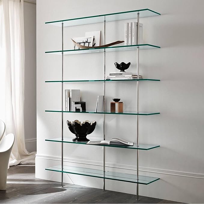Fab Glass and Mirror Glass Shelves Cut to Size - 3/8" Thick Flat Edge - Wall Mounted Tempered Glass Floating Shelves - Storage Organizer for Bathroom Kitchen