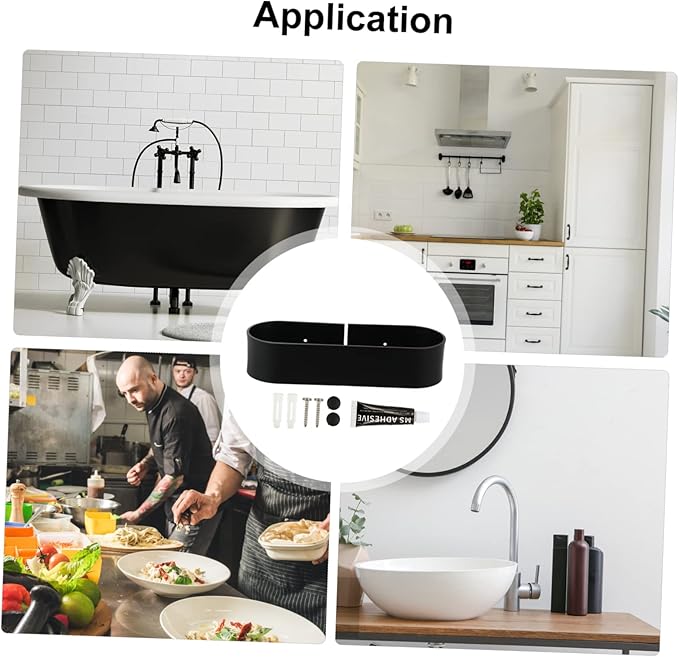 1pc Punch Wall-Mounted Metal Shelf for Bathroom and Kitchen Easy Install Storage Rack for Toiletries Soap and Creams Design