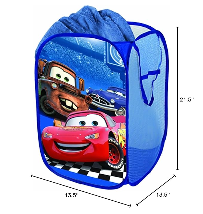 Disney Cars Pop Up Hamper Blue 1'2" x 1'2" x 1'8"