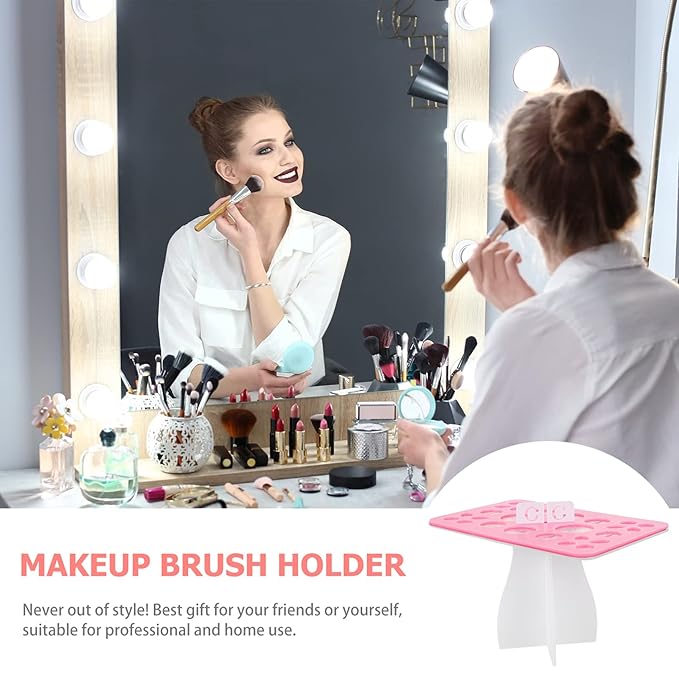 Mikinona Makeup Tool Drying Rack Beauty Storage Stand Makeup Brush Holder Organizing Rack Home