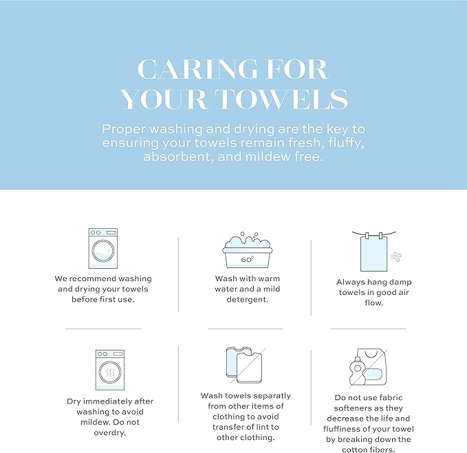 White Classic Luxury Brown Hand Towels - Soft 100% Turkish Cotton | Highly Absorbent Hotel spa Bathroom Towel Collection | 16x30 Inch | Set of 6