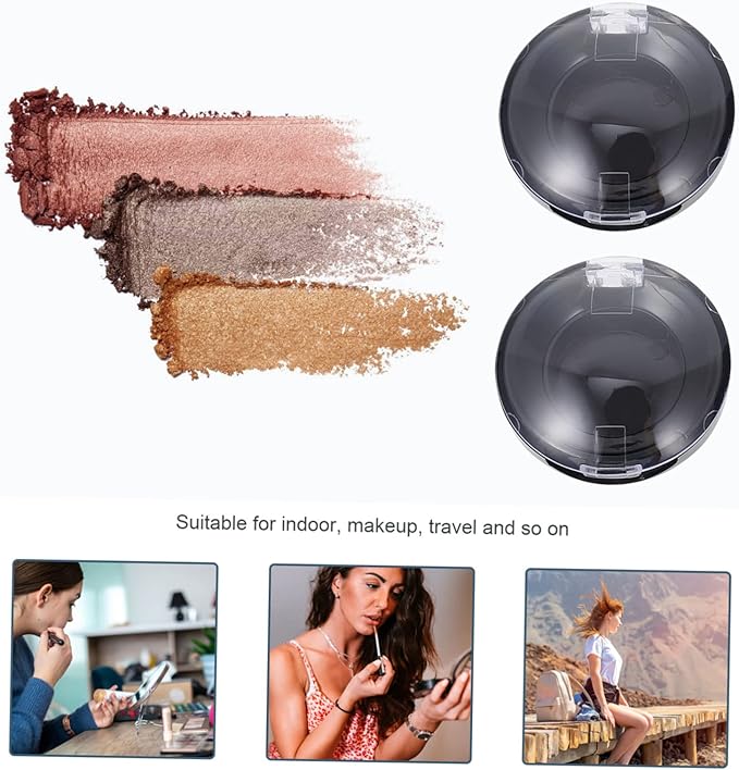 DOITOOL 24pcs Small Eyeshadow Storage Case for Makeup Compact Blusher Box for Travel and Daily Use Empty Eyeshadow Organizer for Cosmetic Sub Packaging