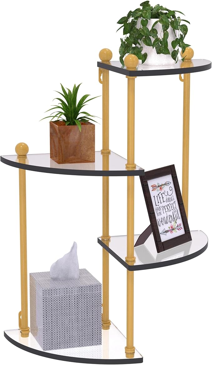 Prestige Regal 4 Tier Glass Wall Shelf
