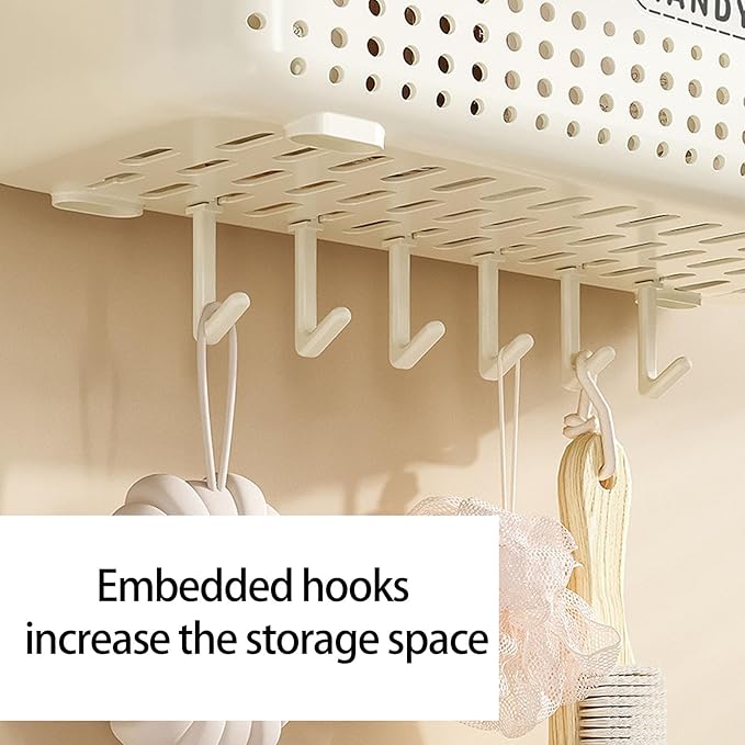 Space Saving Wall Shelf for Bathroom Kitchen Easy Installation Multiple Layer Cosmetic Organizers Bathroom Shelves