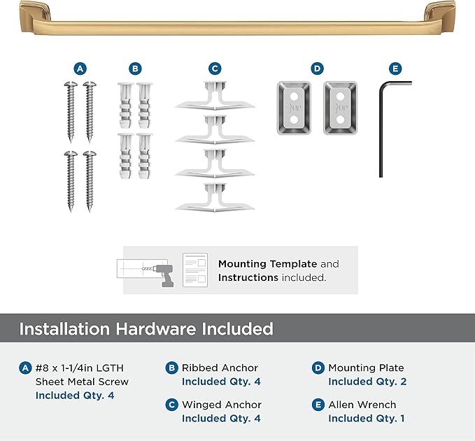 Amerock BH36034CZ | Champagne Bronze Towel Bar | 24 in (610 mm) Towel Rack | Revitalize | Bathroom Towel Holder | Bathroom Hardware | Bath Accessories