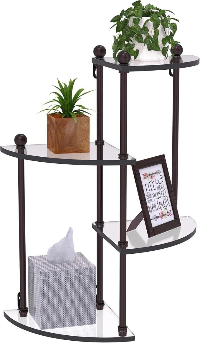 Prestige Regal 4 Tier Glass Wall Shelf