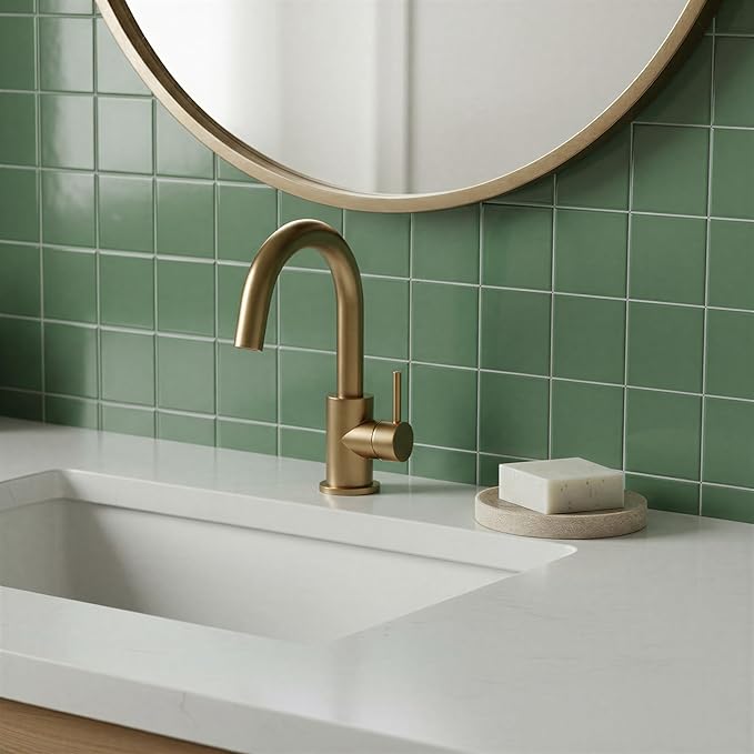 Creative Co-Op Marble Round Soapdish, Beige