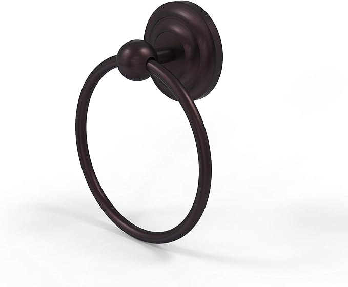 Allied Brass QN-16 Que Collection Towel Ring, Antique Bronze