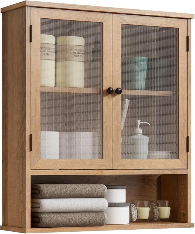 Bathroom Medicine Cabinet, Bathroom Wall Cabinet, Bathroom Cabinet Wall Mount, Medicine Cabinets for Bathroom with Glass Door