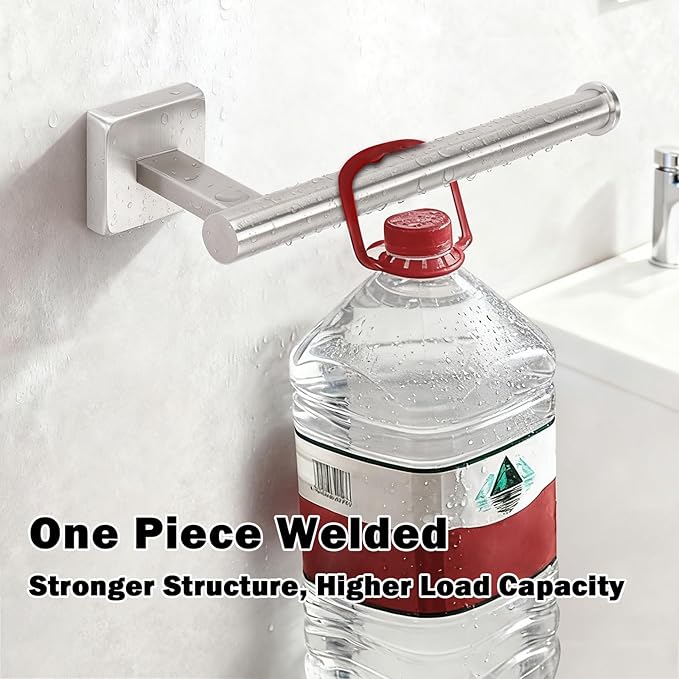 Livabber Hand Towel Holder 9 Inch, Thickened 304 Stainless Steel Hand Towel Ring Hanger Wall Mounted for Bathroom Kitchen, Easy to Clean (Brushed Nickel)