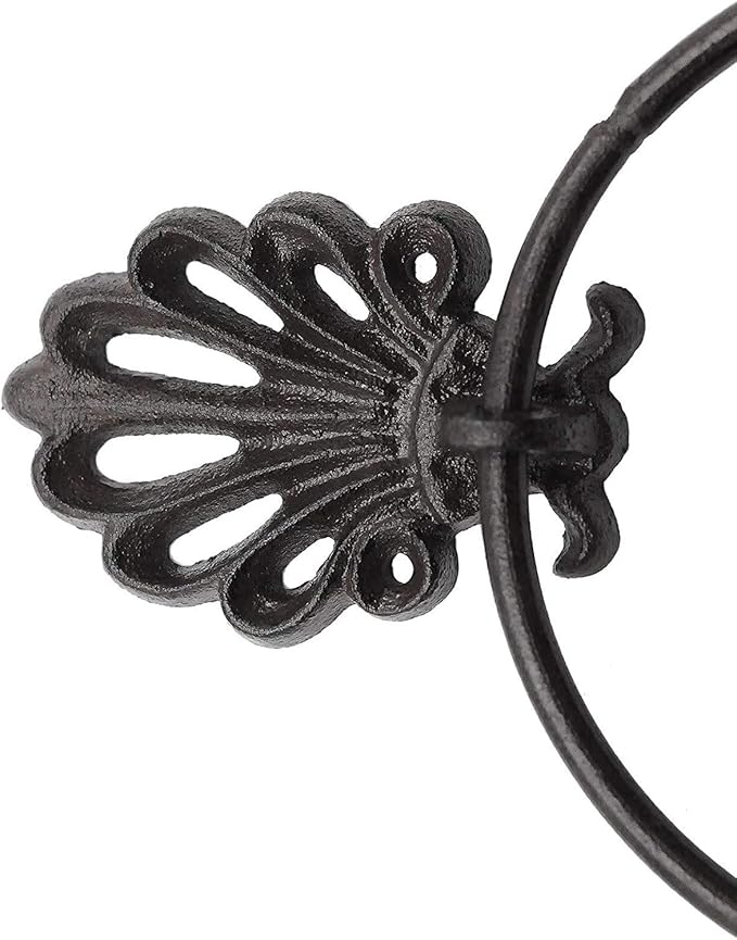 Antique Cast Iron Towel Ring Rustic Towel Holder for Bathroom Accessories Wall Mounted