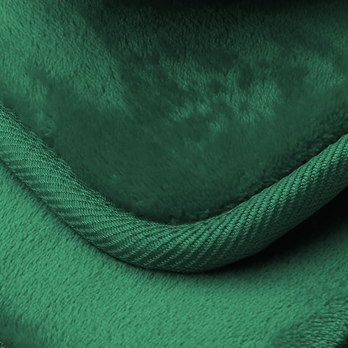 Clara Clark 3 Piece Bathroom Rugs Bath Mat Set, Velvet Memory Foam Bath Mats for Bathroom - Non-Slip, PVC Backing Bath Rugs, Washable - Dries Quickly, Green