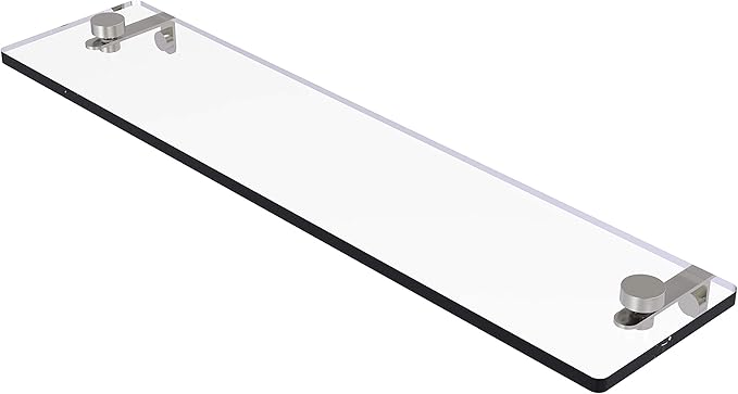 Allied Brass MT-1-22 Montero Collection 22 Inch Vanity Beveled Edges Glass Shelf, Satin Nickel