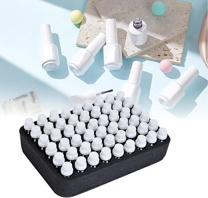Essential oils Organizer Holder Foam Pad with Slots, Holds 54 bottles of 10ml、15ml Bottles, Removable Dividers,Black