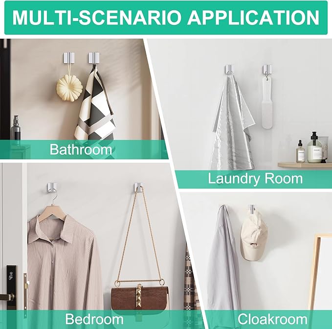 10 Pieces Polished Chrome Towel Bar Set, Double Dase Toilet Paper Holder Bathroom Hardware Set, 23.6 Inch Stainless Steel Towel Rack for Bathroom Wall Mounted