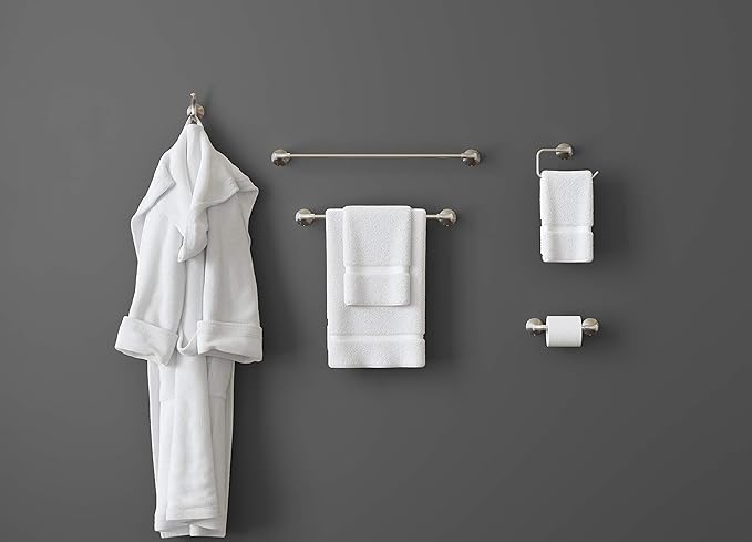 Pfister Willa Towel Hook, Bathroom Towel Hook, Wall-Mounted, Screw-In, Brushed Nickel Finish, BRHWLL0K