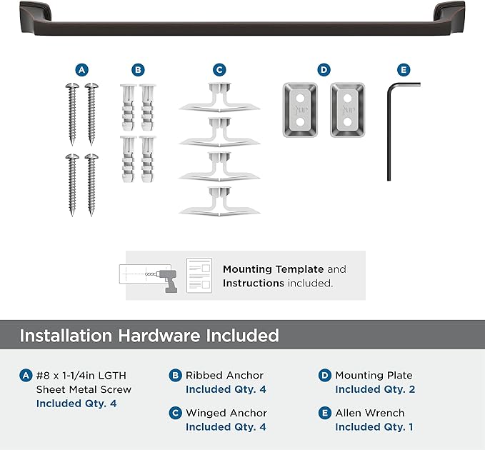 Amerock BH36034ORB | Oil Rubbed Bronze Towel Bar | 24 in (610 mm) Towel Rack | Revitalize | Bathroom Towel Holder | Bathroom Hardware | Bath Accessories