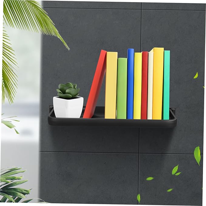 Luxshiny Foldable Wall Shelf for Bathroom Space Saving Metal Storage Rack with Drainage Modern Design Vanity Tray for Toiletries and Cosmetics Easy Installation for Laundry Room