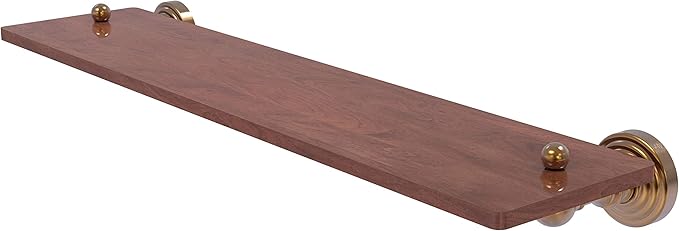 Allied Brass WP-1-22-IRW Waverly Place Collection 22 Inch Solid IPE Ironwood Wood Shelf, Brushed Bronze
