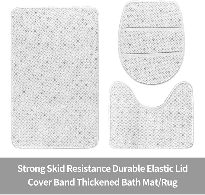 LOKMU 4 Pcs Shower Curtain Sets with Non-Slip Rugs,Toilet Lid Cover and Bath Mat,Colorful Blocks Waterproof Shower Curtain with 12 Hooks, Bathroom Decor Sets, 72"x 72"