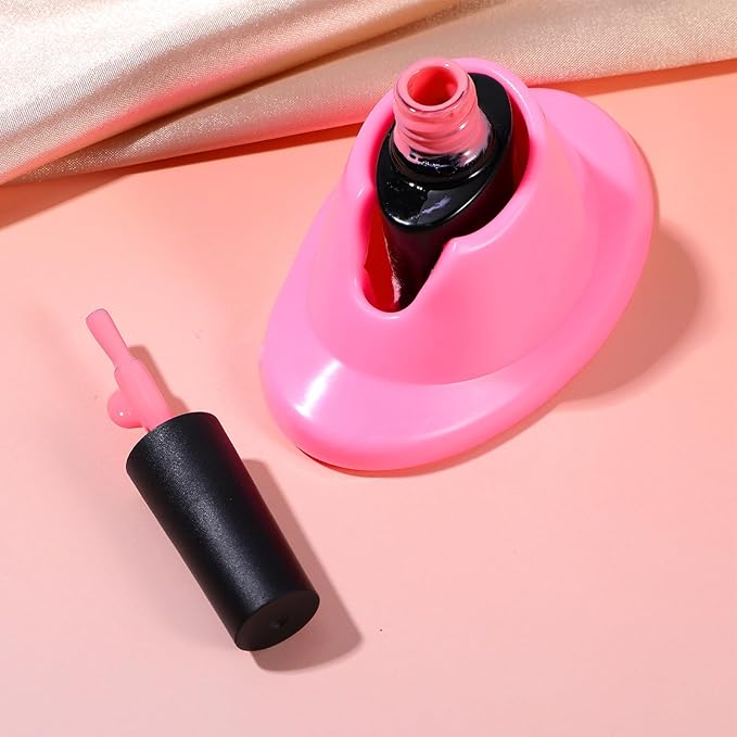 YUXIANLB Soft Rubber Nail Polish Bottle Holder Spill-Proof Bottle Stand Anti-Spill Storage Rack Display Stand Manicure DisplaysTools Nail Art Supplies for Nails Salon Foot and Hand Care Display Art To