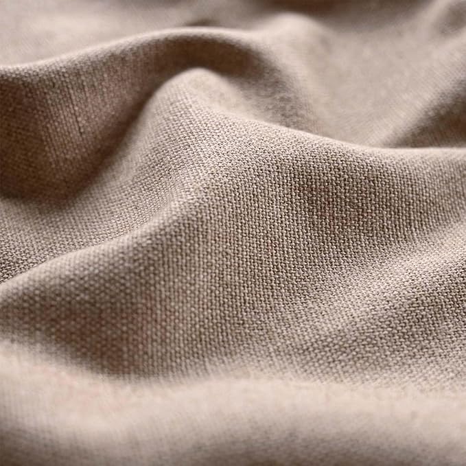 Farmhouse Taupe Shower Curtain,Taupe and Brown Stripe,Button Curtain,Cotton Blend and Cotton Woven Fabric,Rustic Charm Country Chic Style,72x84 in