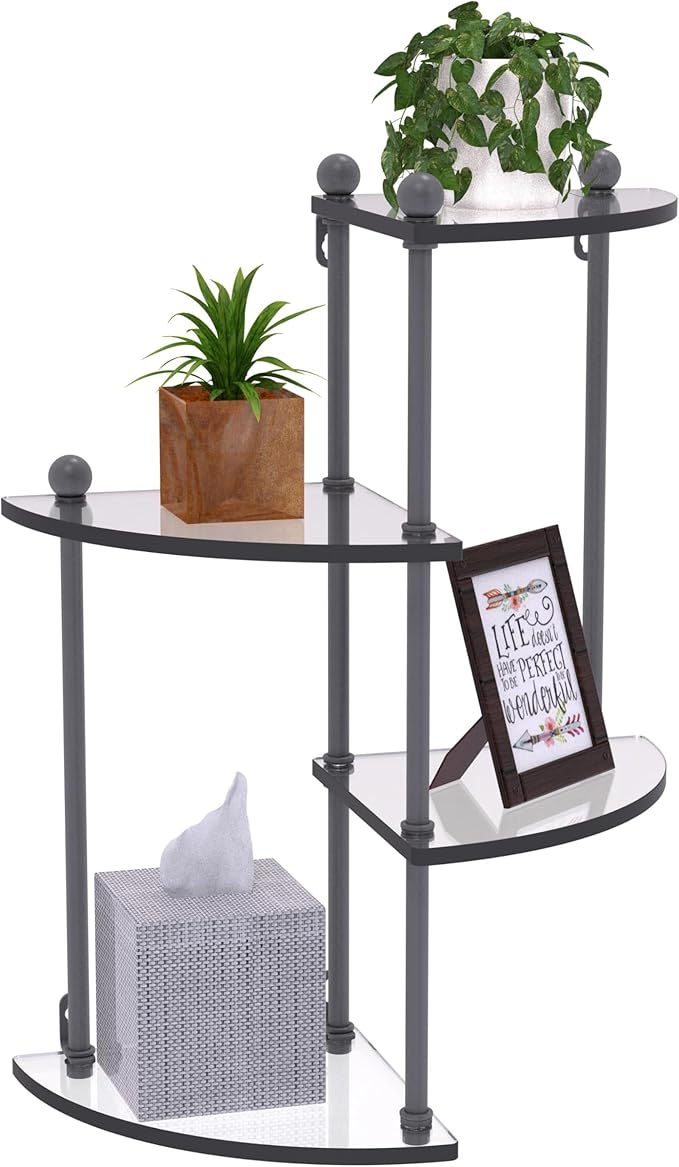 Prestige Regal 4 Tier Glass Wall Shelf