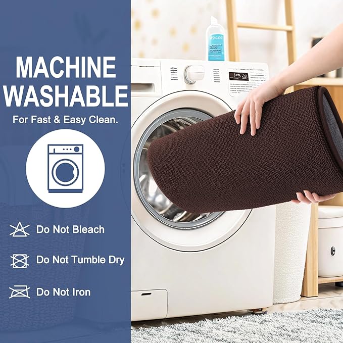 OLANLY Thick Memory Foam Bath Mat Rug 44x32, Extra Soft Absorbent Bathroom Rug, Quick Dry Bath Mats, Non-Slip, Machine Washable Carpet for Bathroom, Tub and Shower, Home Decor Accessories, Brown