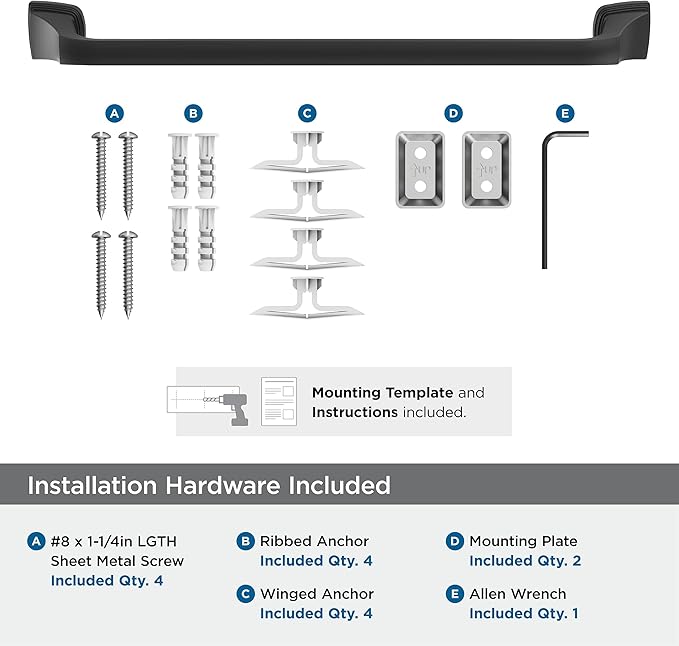 Revitalize Matte Black Traditional 18 in (457 mm) Towel Bar