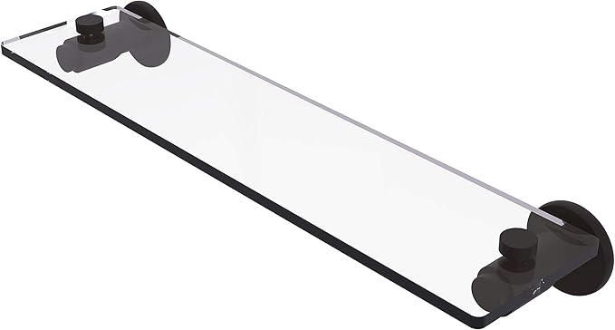Allied Brass TR-1/22-ORB Tribecca Collection 22 Inch Vanity Beveled Edges Glass Shelf, 22-Inch, Oil Rubbed Bronze
