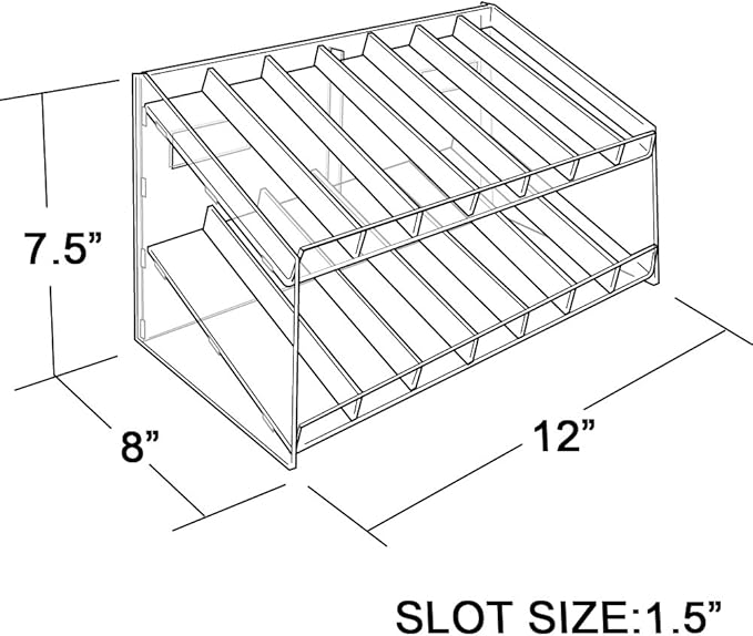 Azar Displays 222987 2-Tiered, 14 Compartment Cosmetic Tray