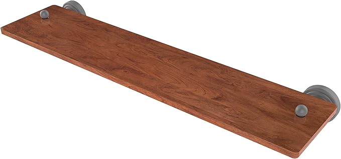 Allied Brass WP-1-22-IRW Waverly Place Collection 22 Inch Solid IPE Ironwood Wood Shelf, Matte Gray