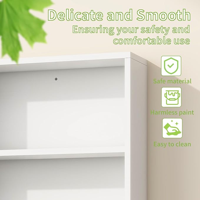 Medicine Cabinet, Wooden Bathroom Wall Cabinet with 2 Doors, Adjustable Shelves & Towel Bar, Over Toilet Storage Cabinet Wall Mounted for Laundry with Mirror, White