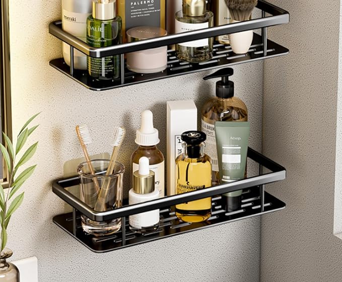 Shelf, Bathroom washbasin Storage, Single-Layer Thickened-Patch Square Basket