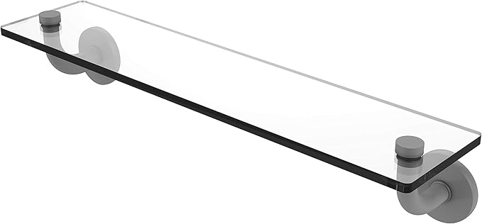 Allied Brass RM-1-22 Remi Collection 22 Inch Vanity Beveled Edges Glass Shelf, Matte Gray