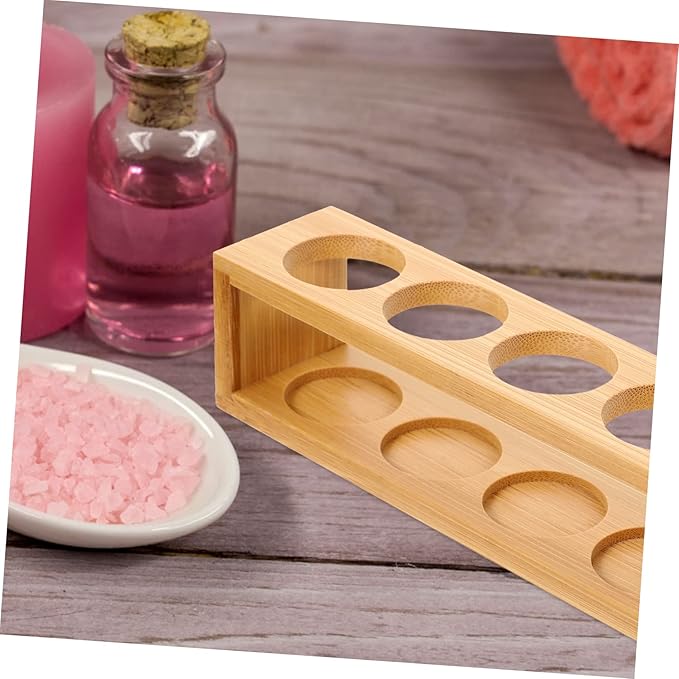 Display Rack Slot Organizer Storage Rack Essential Oils Tabletop Stand Bottles Vials