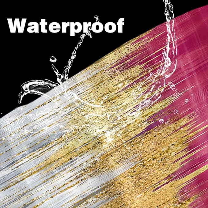JAWO Fall Color Abstract Shower Curtain Set - Premium Quality Heavy Duty Orange Autumn Modern Farmhouse Vintage Shower Curtain Bohemian Bathroom Decor, Waterproof & Washable Curtains